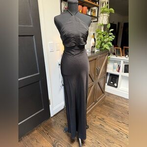 Forever 21 Black Halter Maxi Dress